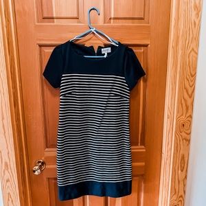 Navy and White Striped Dress